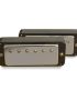 Mini Humbucker Conversion Set For P90 Cutout- Coil Tap-Nickel Covers-Black